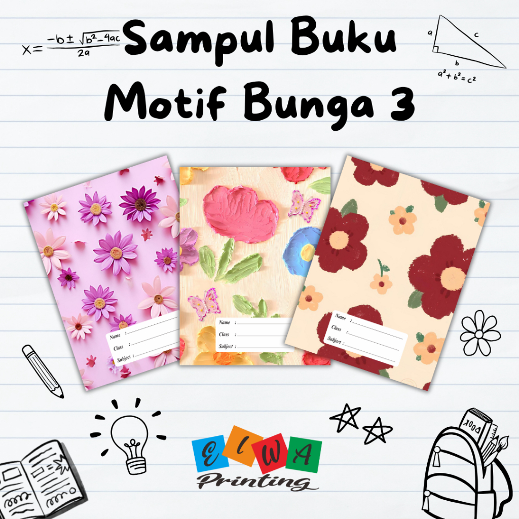 

(ISI 8 LEMBAR) SAMPUL BUKU TULIS SIDU CAMPUS BIGBOSS / SAMPUL BUKU MOTIF BUNGA ESTETIK 3 BUNGA AESTHETIC / Sampul Custom / SAMPUL BUKU AESTHETIC