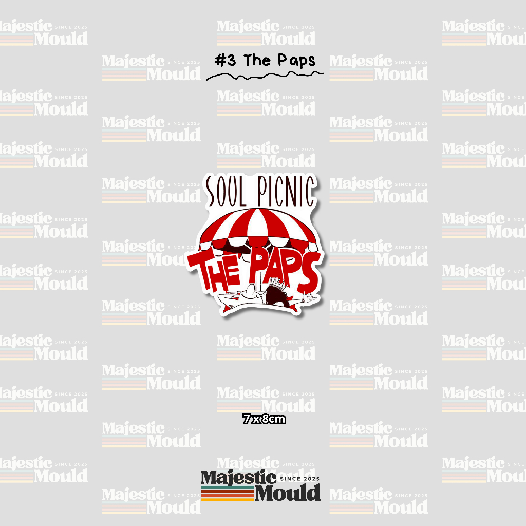 

#3 ThePaps – Stiker Band Vinyl Glossy | Tahan Air & Luntur (Laptop/Helm/Tumbler/dan media lainnya)