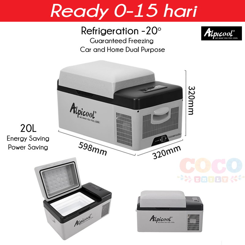 ALPICOOL New C Series C20 Ice Tiger Car Refrigerator 12V24V220V Car Home Dual-purpose Compressor Ref