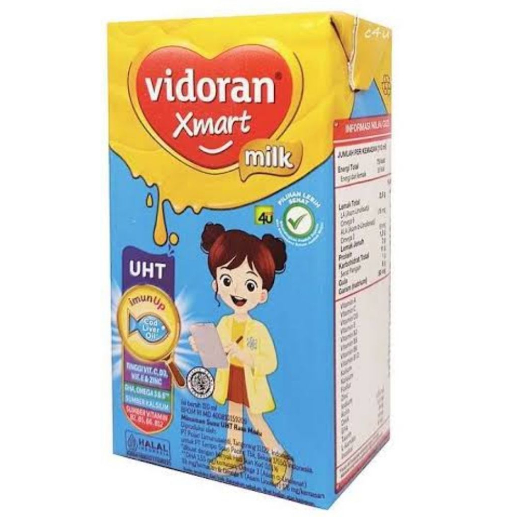 

Vidoran Xmart UHT 110ml Coklat, Madu, Straw, Vanila Ice cream