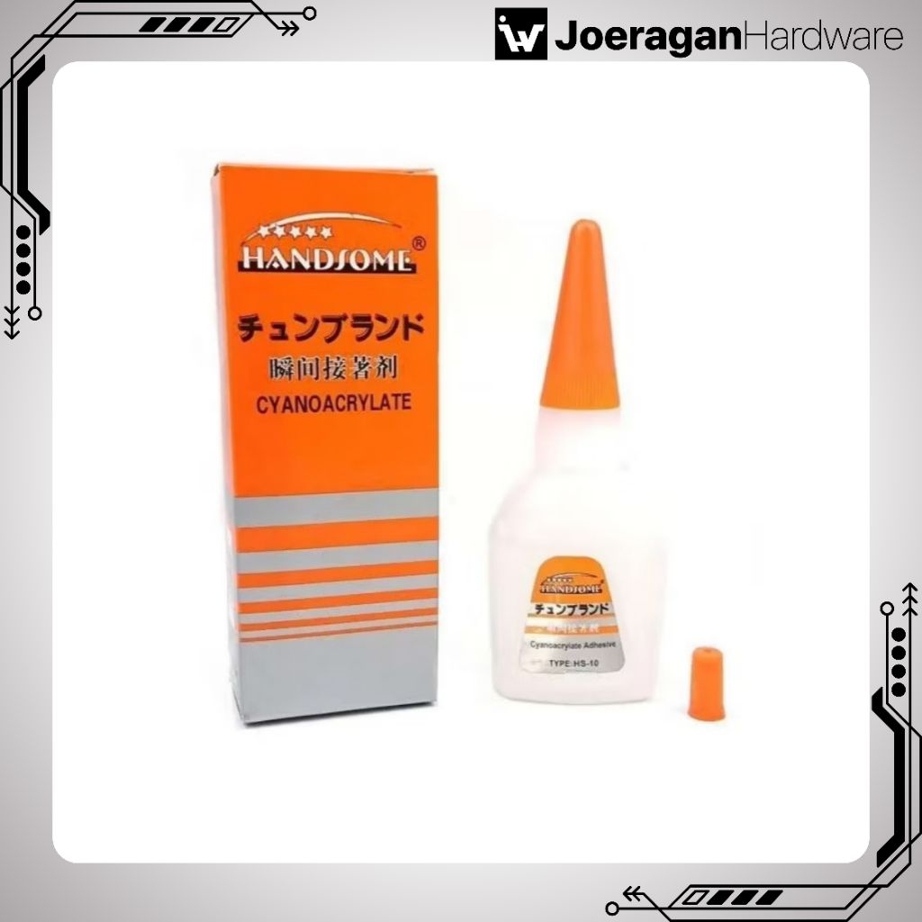 

Lem Korea Handsome Original Serbaguna Besi Kayu Plastik Super Glue Tetes Cair