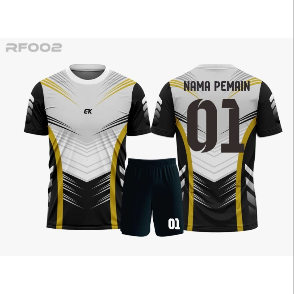 BAJU BOLA SATU SET SABLON NAMA,NOMOR,LOGO,SPONSOR,KAOS  FUTSAL SATU SET SABLON NAMA