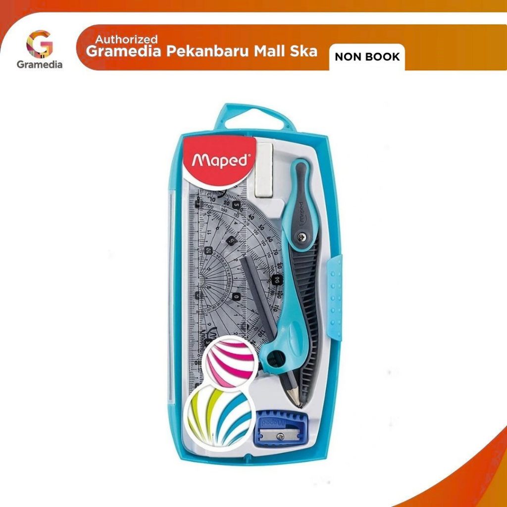 

(Original) Gramedia Pekanbaru - Maped Math 360O Graphic Set - 8 Pcs