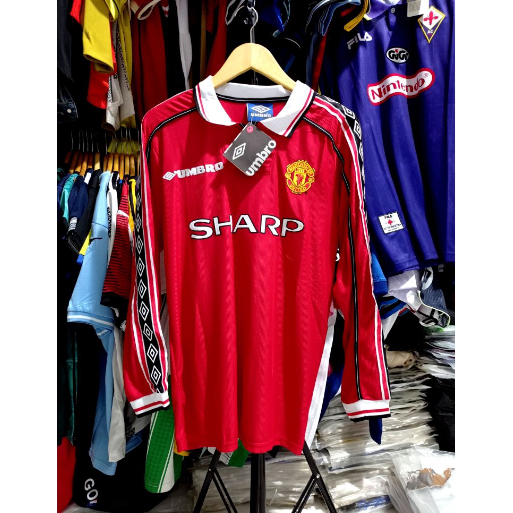 Long Sleeve Retro | Jersey Retro Mu Home 1999 Treble Winner LS/Jersey Vintage/Jersey Retro/Jersey Kl