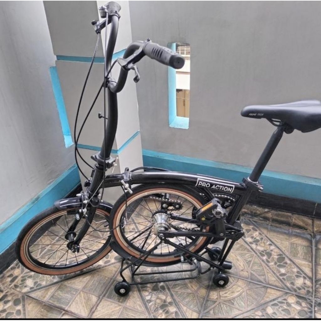 Sepeda Lipat Pro Action Parrot 5 Speed Black Pearl