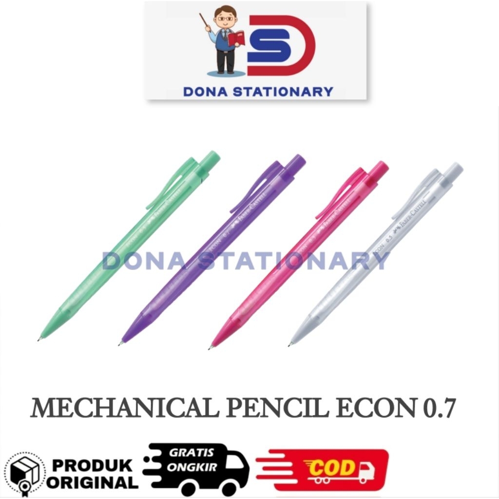 

FABER CASTELL Mechanical Pencil ECON 0.7 / Pensil Mekanik Econ 0.5 Faber Castell