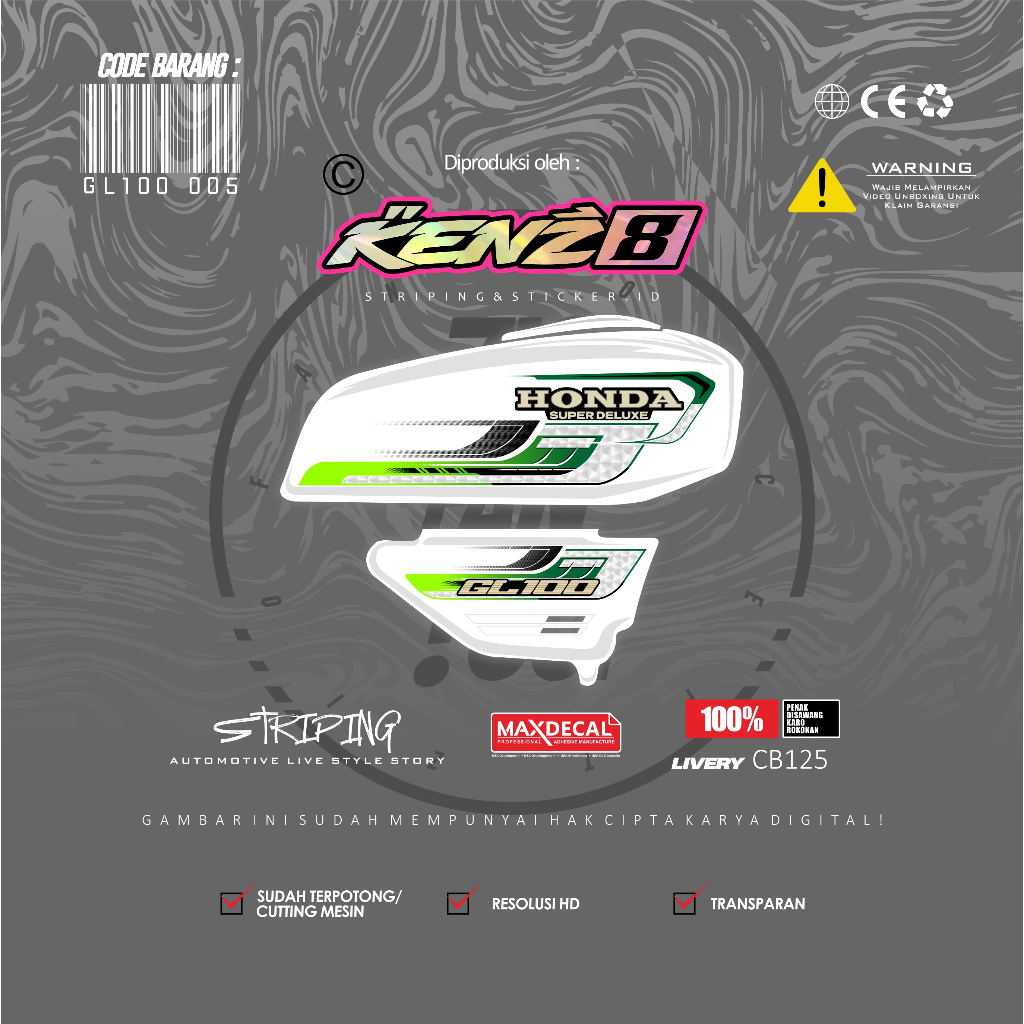 STRIPING GL100 DAILY USE STRIPING GL 100 K5 CUSTOM