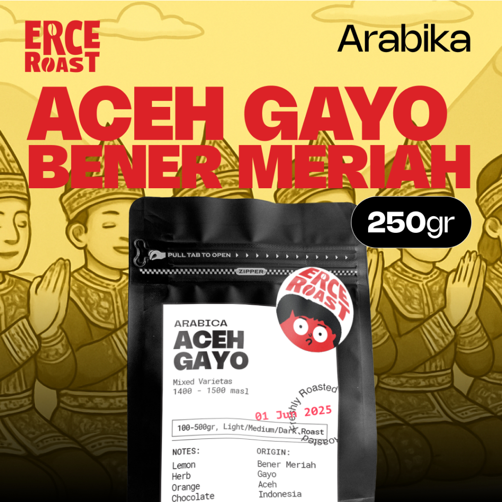 

Kopi Arabika Aceh Gayo Roast Beans 250 gram