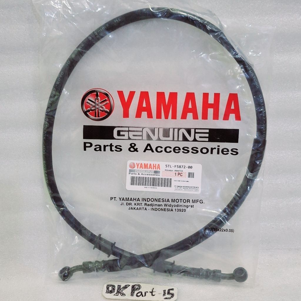 Selang Rem ( disk ) depan 100 cm 5TL Yamaha mio lama mio Smile Mio Sporty Mio M3 Fino Mio J original