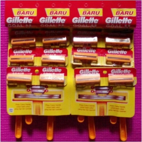 Gilette Goal Two Kuning Dua Mata Pisau Satuan/GILLETE GOAL II KUNING