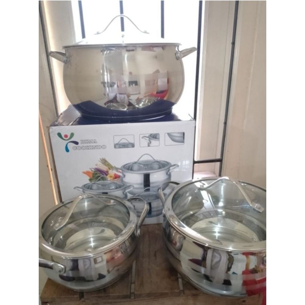 BIMA SET PANCI 3SET PANCI STAINLESS STEEL