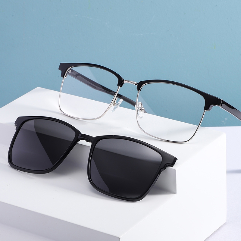 Frame Kacamata Minus Clip On Anti Radiasi Blueray Photocromic Polarized Gaya Kotak Binis Potocromic 