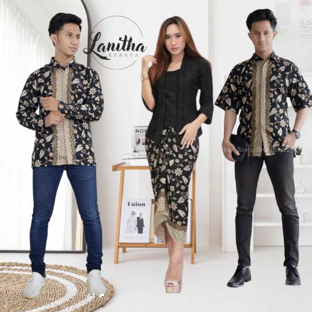 Set Couple kebaya Pasangan Batik Couple Kebaya Kutubaru Couple Pasangan Batik Couple Kondangan Kebay