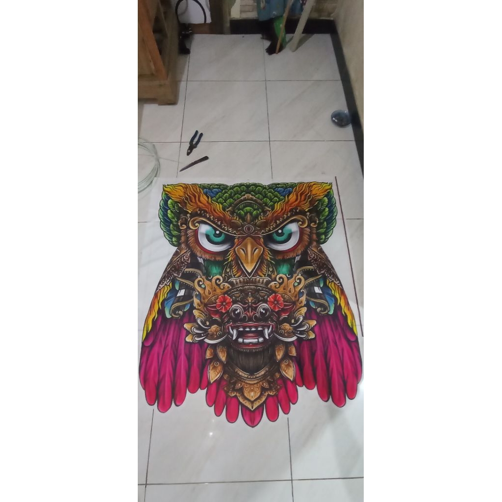 layangan celepuk printing ukuran 1.30cm