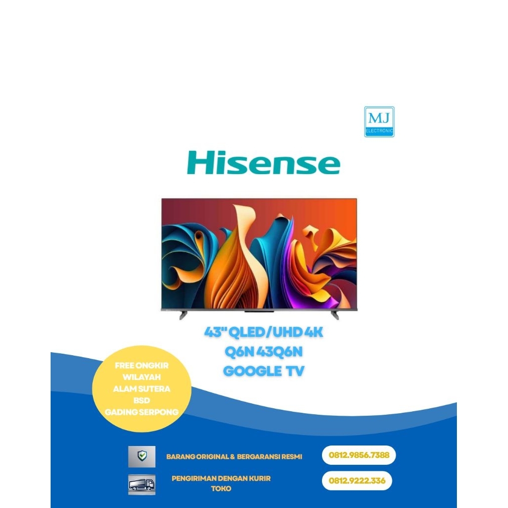TV Hisense 43" QLED UHD 43Q6N 4K TV