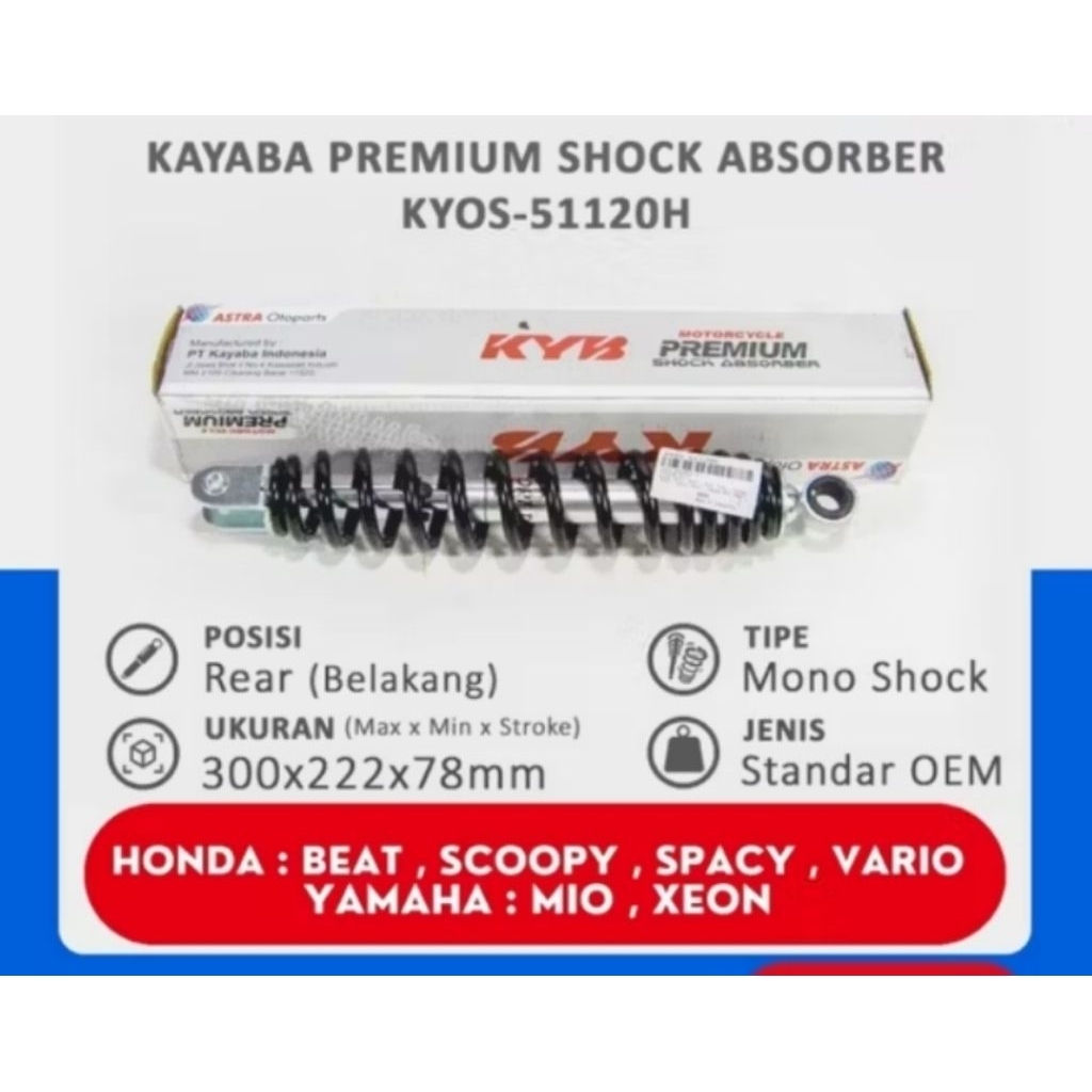 KYB PREMIUM Shock belakang motor matic 300mm