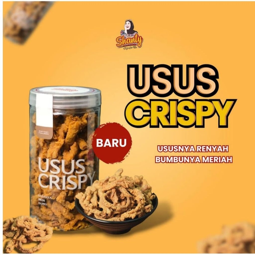 

USUS CRISPY Original Extra Cabai Tabur by Teh Shanty, cemilan Viral