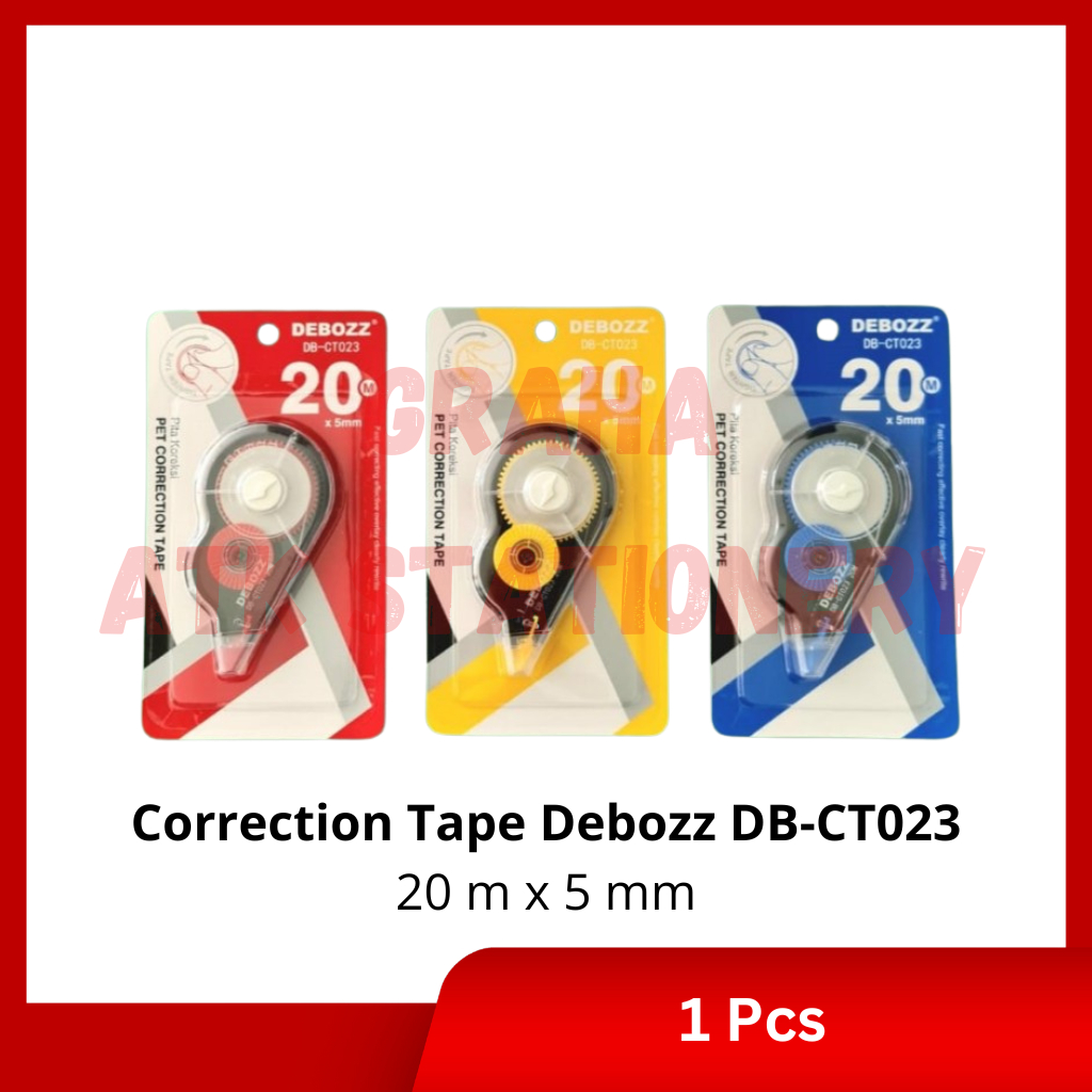 

[1 Pcs] Correction Tape Debozz DB-CT023 / Penghapus Tipex Pita Kertas Debozz DB-CT023