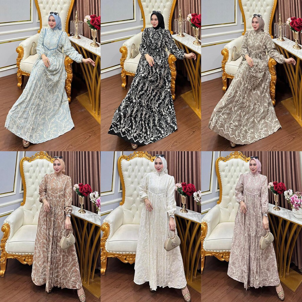 gamis bordiran by MN COLLECTION