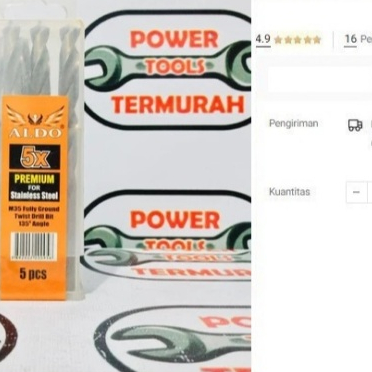 

ALDO mata bor baja & stainless 10 MM drill bit fully ground M35