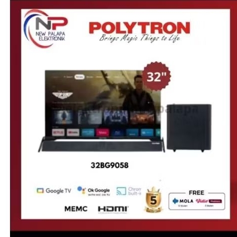 LED TV POLYTRON 32 inci / 32” PLD 32BG5058/9058