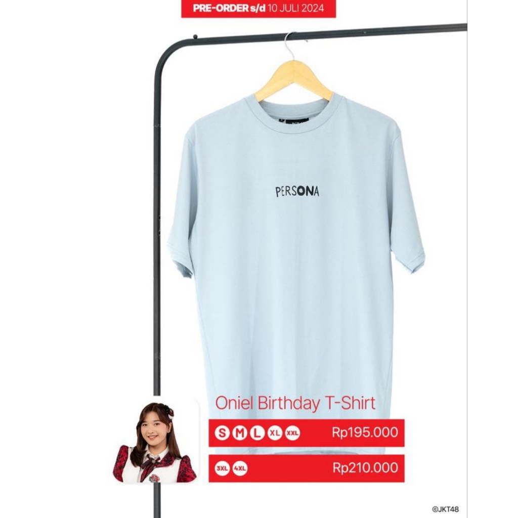 BIRTHDAY T-SHIRT ONIEL JKT48 NEW ORIGINAL