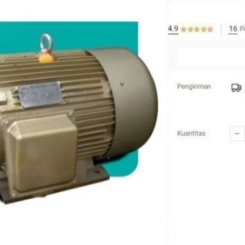 

Dinamo Penggerak WIPRO 3 phase 7.5 HP 2P 2850 RPM Electromotor 7,5HP