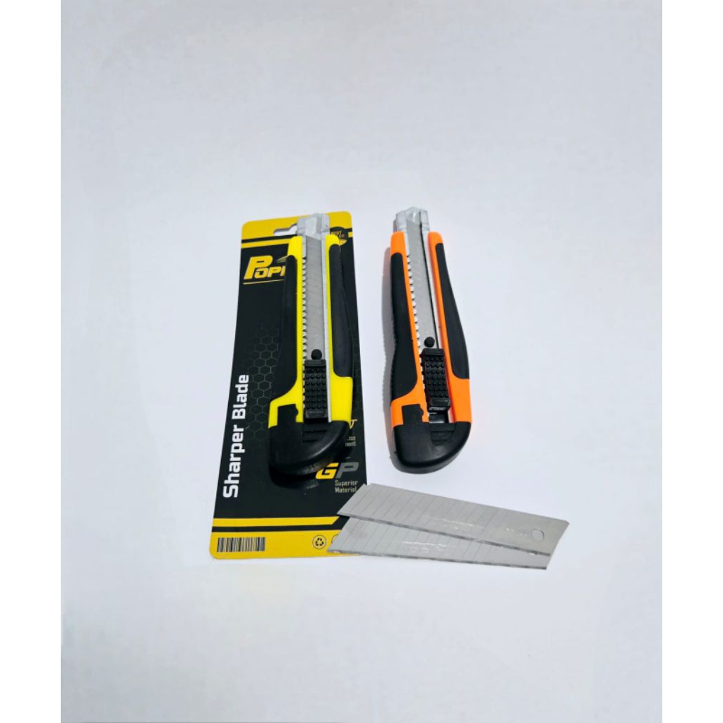 

POPEYE Pisau Cutter Besar Dorong 18mm / Cutter Besar Pvc Lapis Karet Dorong