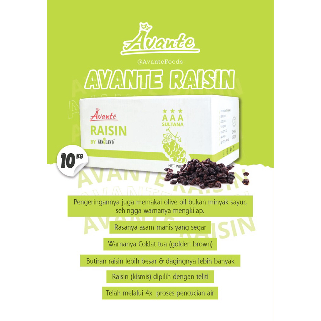 

KISMIS AVANTE / BLACK BROWN RAISINS REPACK (250gr, 500 gr, 1 KG)