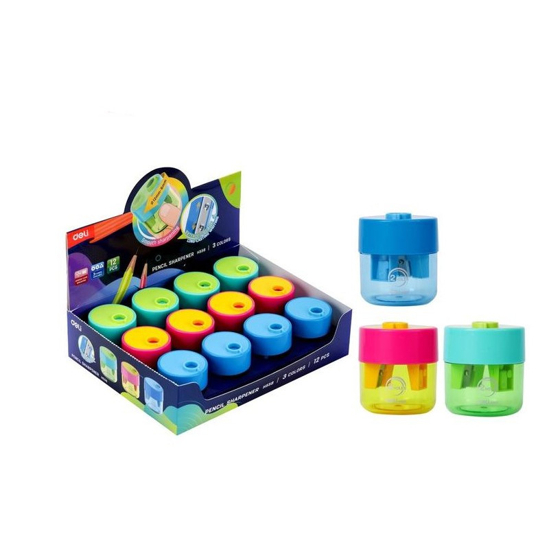 

Rautan Serutan Pensil DELI 2 Lubang Pencil Sharpener ( 2 hole ) EH-558