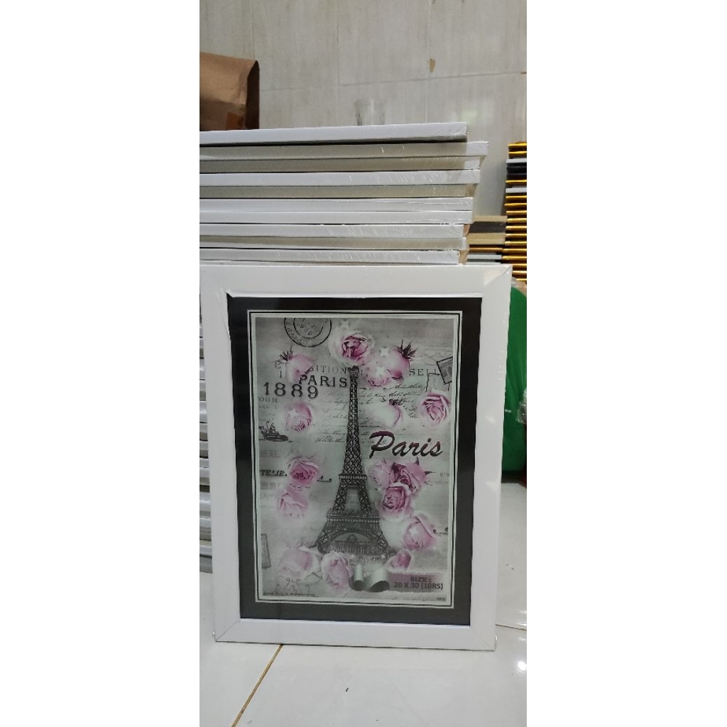 bingkai foto / pigura / pigora MINIMALIS warna putih ukuran 10RS