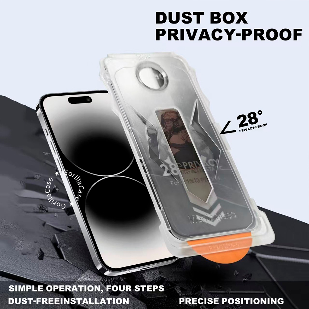 PREMIUM DIINAMI MAGIC BOX tempered glass anti gores iphone 11 12 13 14 15 16 X XR XS MAX Pro Max Plu