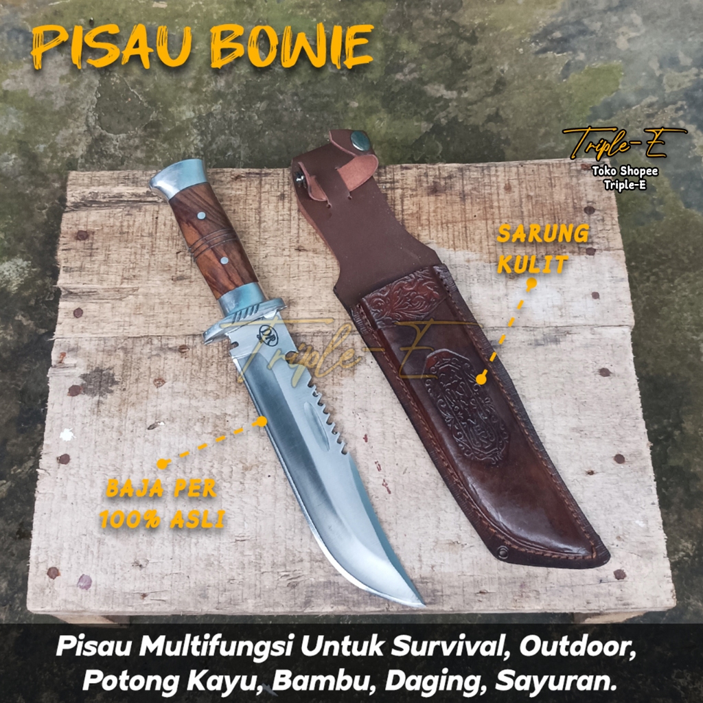 Pisau Camping Pisau Survival Bowie Set Medium