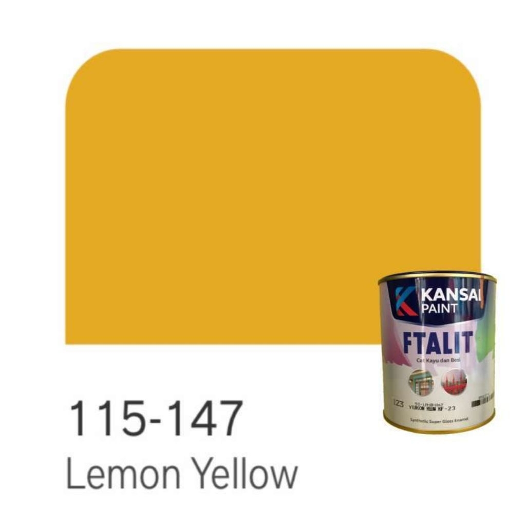 

Cat minyak Ftalit kansai paint 1kg Lemon yellow