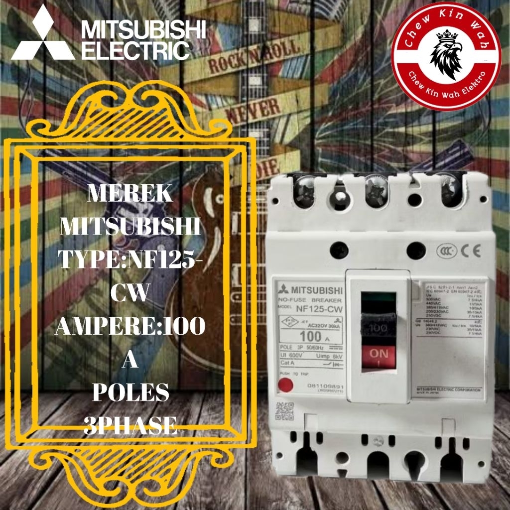 MCCB Breaker Mitsubishi NF125-CW 100a