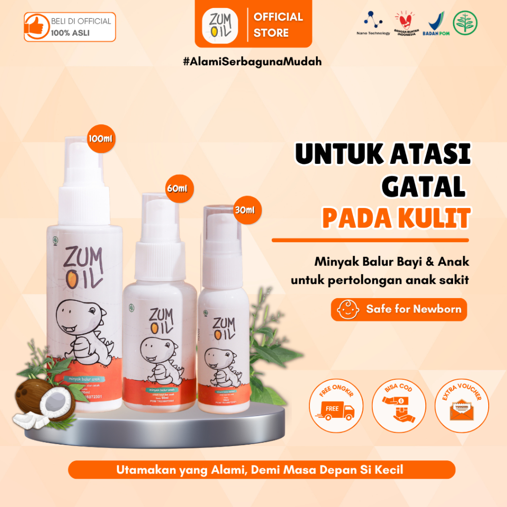 ZUMOIL Minyak Balur Bayi & Anak | Gatal, Anti Gatal, Kulit