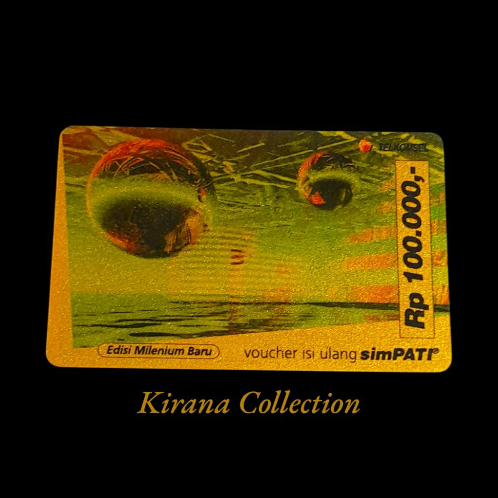 LOT T317 KOLEKSI KARTU TELEPON LAMA INDONESIA VOUCHER SIMPATI EDISI MILENIUM BARU USED BEKAS