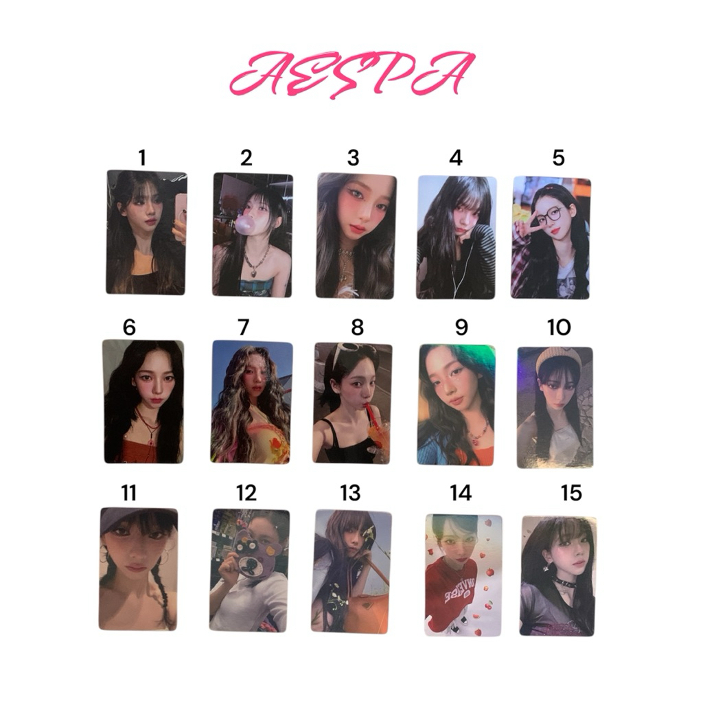 PhotoCard Murah 3 Pcs Photocard Hologram AESPA PhotoCard Aespa PC AESPA