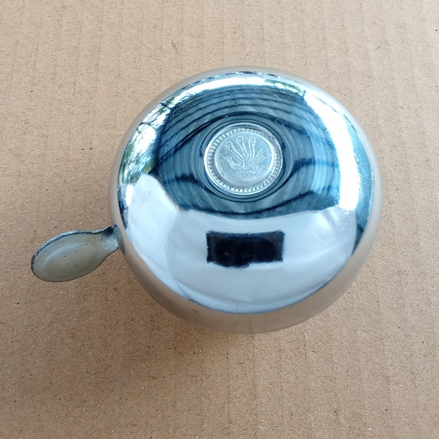 Bel Sepeda Onthel Silver Logo Bunyi Kring Kring