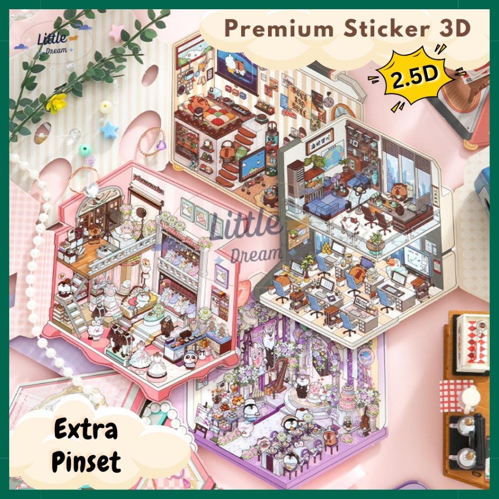 

STICKER 2.5D Lucu Korea Viral Mainan Anak Premium Dekorasi Cute Satisfying Kreatif Hobi