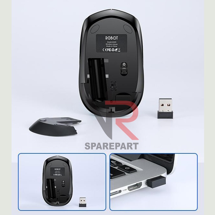 MOUSE WIRELESS ROBOT M205 WITH USB RECEIVER