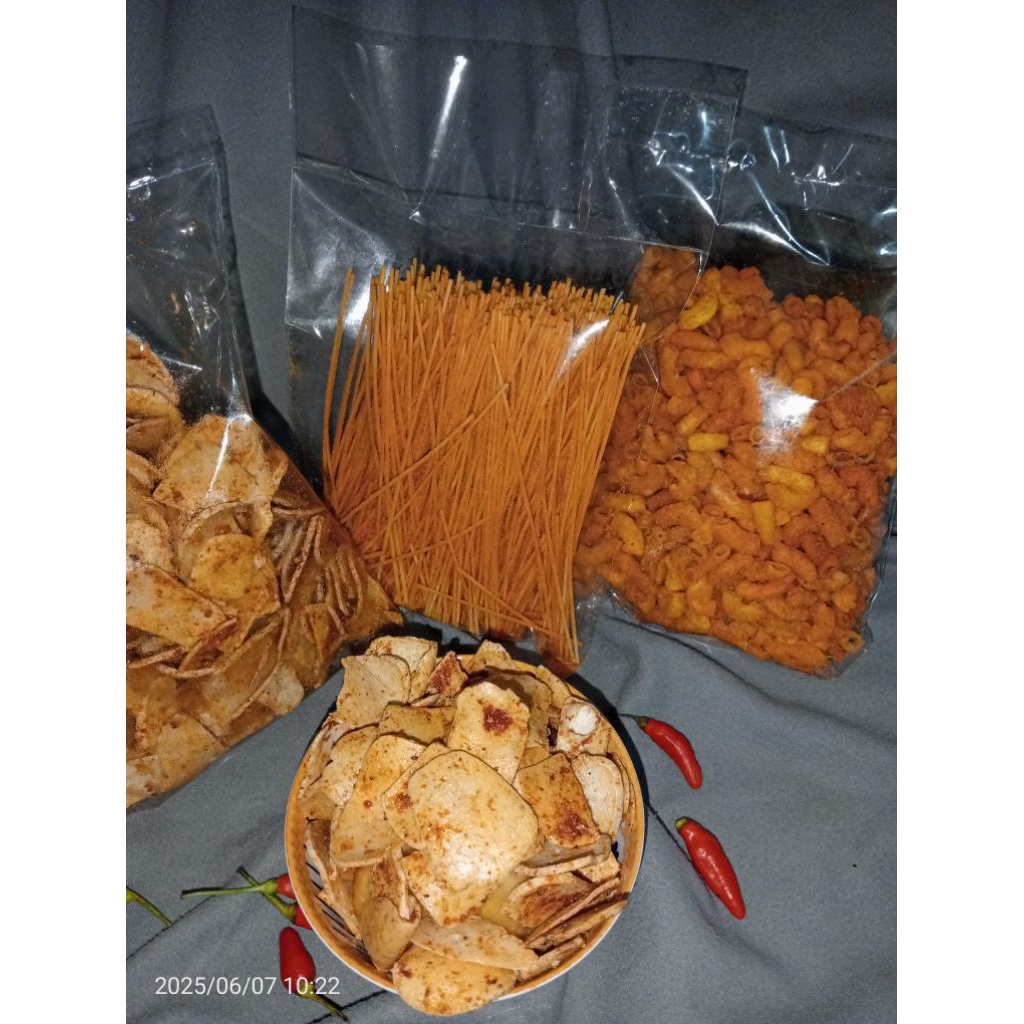 

mie lidi, makaroni belado,renyah