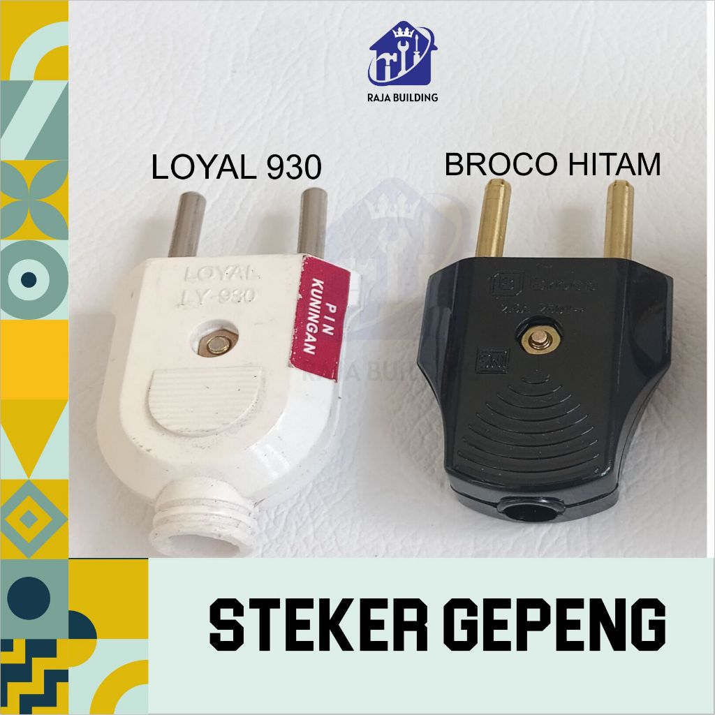 STEKER GEPENG/COLOKAN GEPENG 2 KAKI/STEKER DUA KAKI LISTRIK/COLOKAN TIPIS LISTRIK