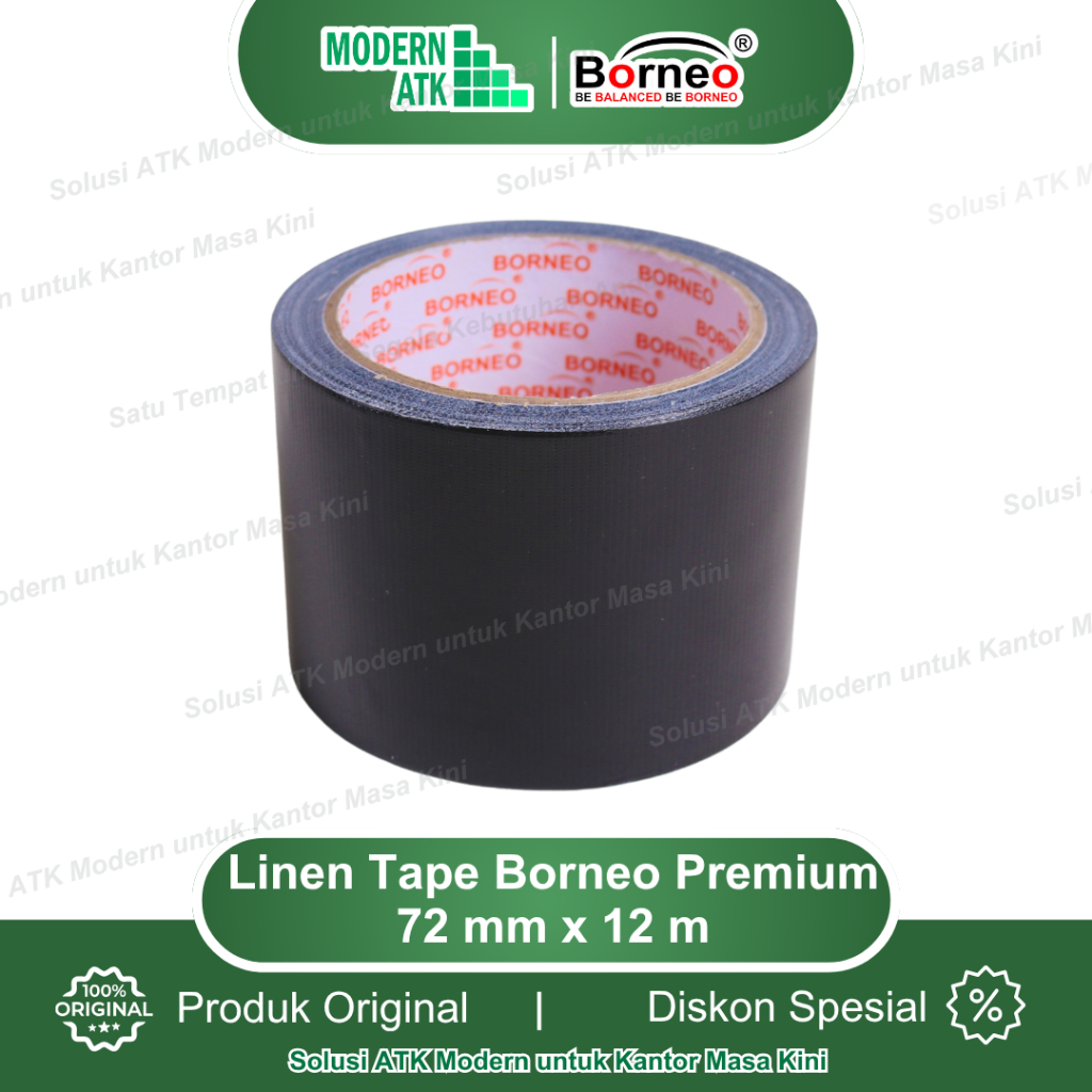 

Borneo Linen Tape / Lakban Kain Premium 72 mm x 12 m