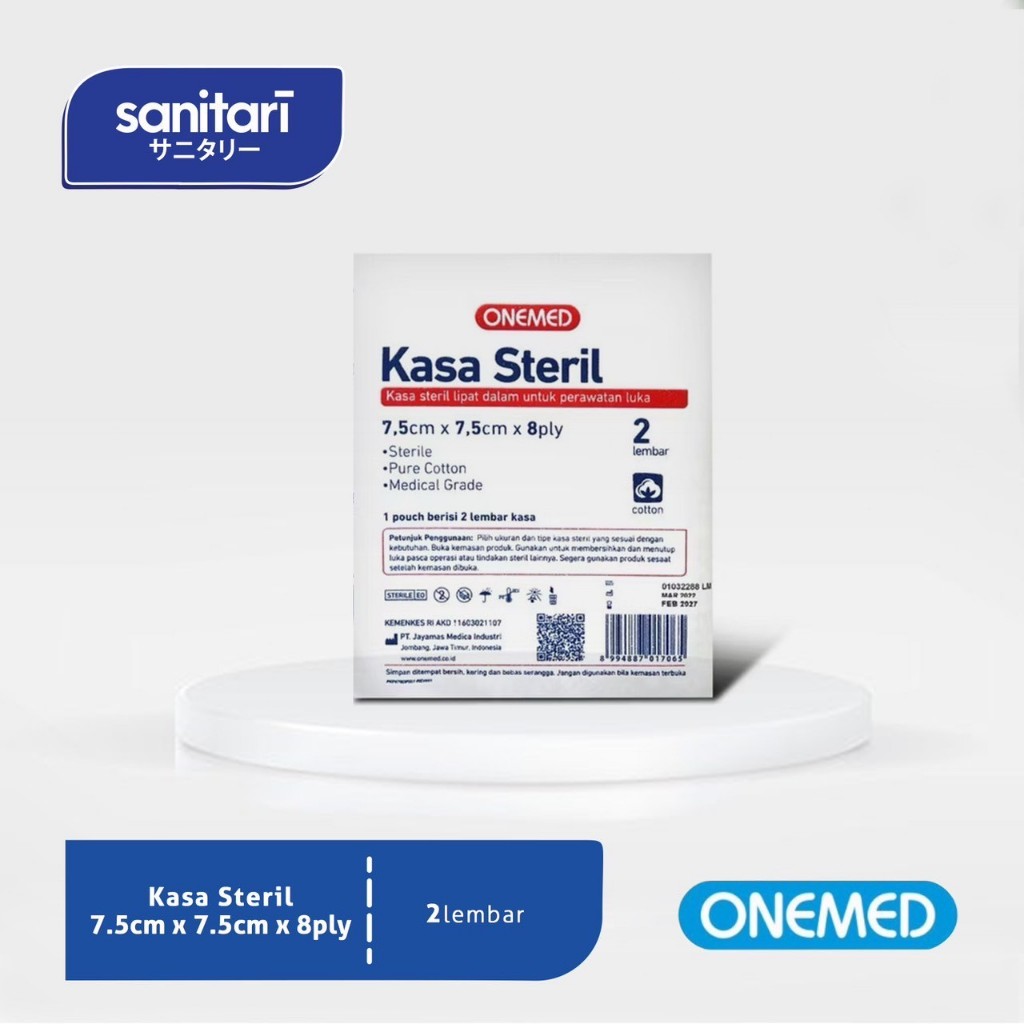 Kasa Steril 78225 Onemed Kasa Steril 7.5 x 7.5cm 8ply isi 2s Onemed Kasa Steril Onemed 78225