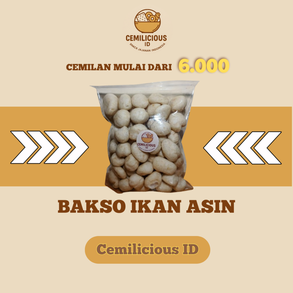 

[Cemilicious ID] Bakso Ikan Asin 100gr - Bakso Ikan