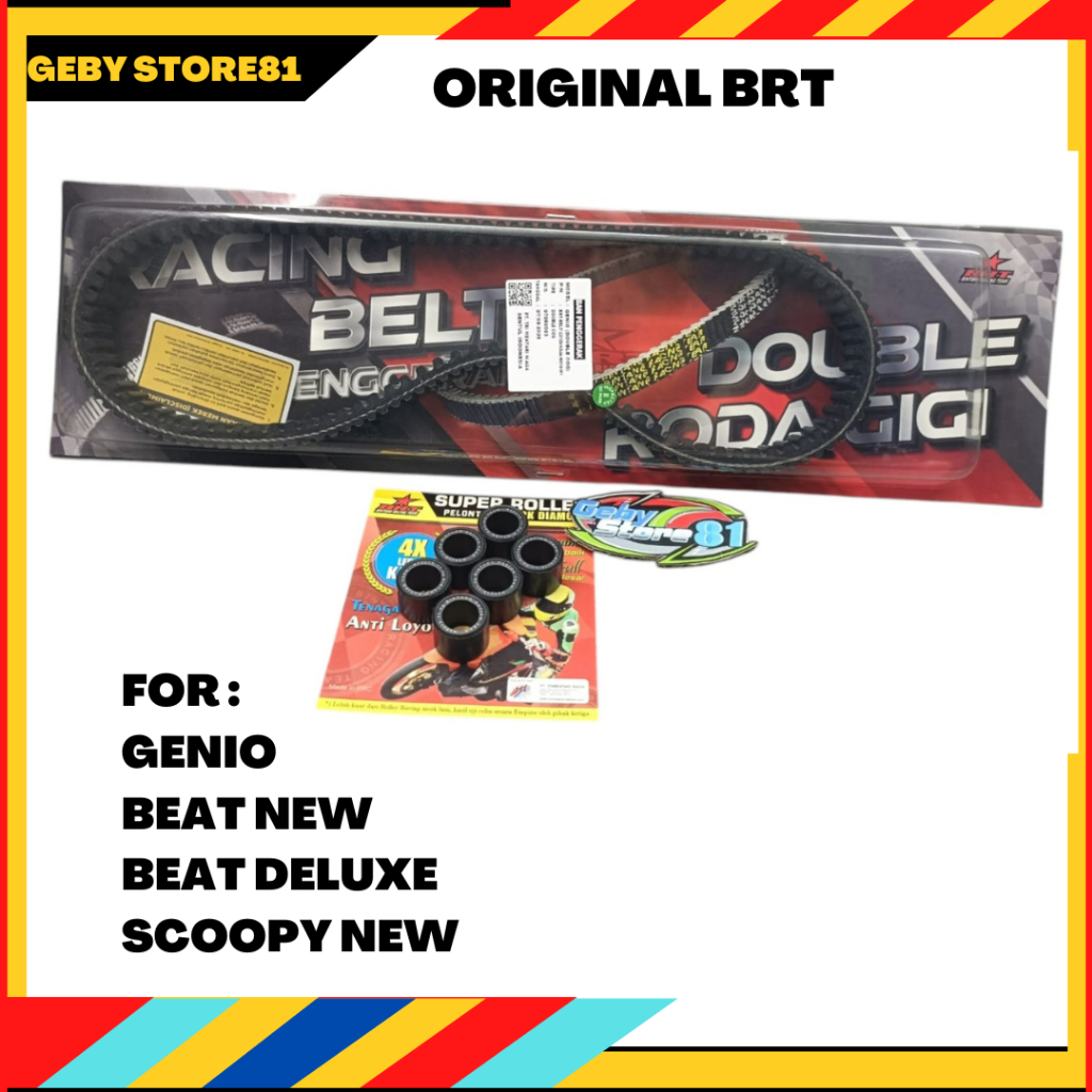 Vanbelt BRT + Roller BRT Beat street New Led Genio Scoopy stylilsh + Roller BRT Genio Scoopy 2021 be