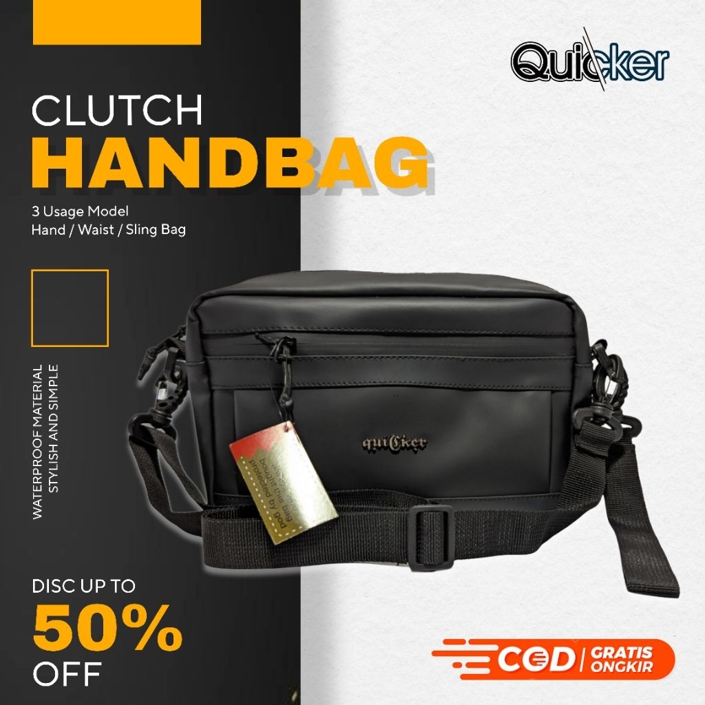 QH02- Quicker Tas Selempang / Tas Tangan / Tas Pinggang - Waistbag / Handbag / Slingbag