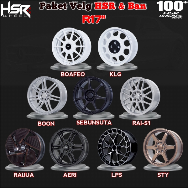 Paket Velg Ring 17 Dan Ban Merk Velg HSR Spek Ban Bisa Buat Jazz, Yaris, Mazda2, Kia Rio