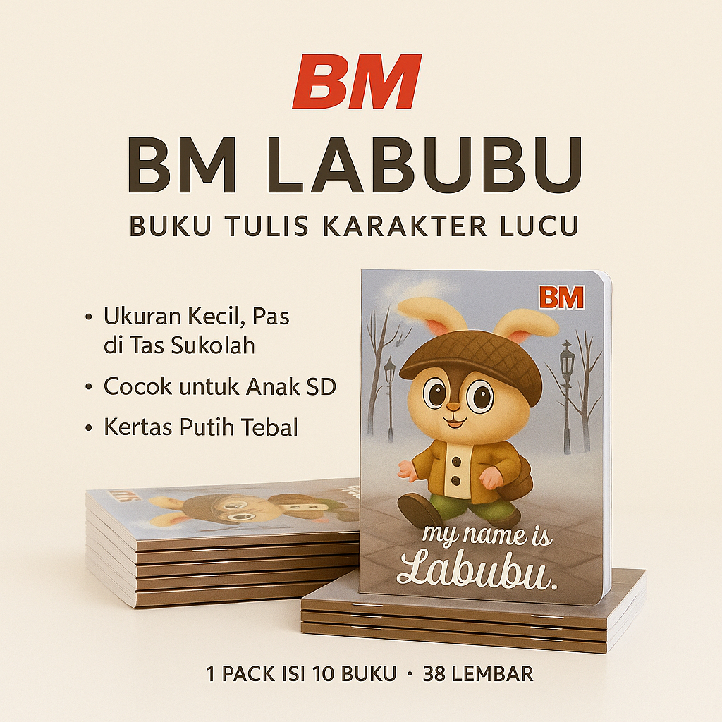 

BH01 Buku Tulis BM Anak Ukuran Kwarto 38 Lembar Isi 10 Pcs